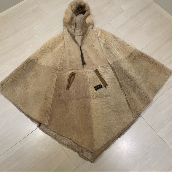 Enson’s Other - Shearling Sheepskin Cape with Hood